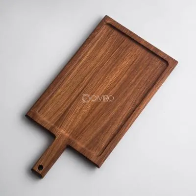 Доска для подачи бургеров и мяса с выборкой, дуб 38×20 см от мастерской DIVIRO